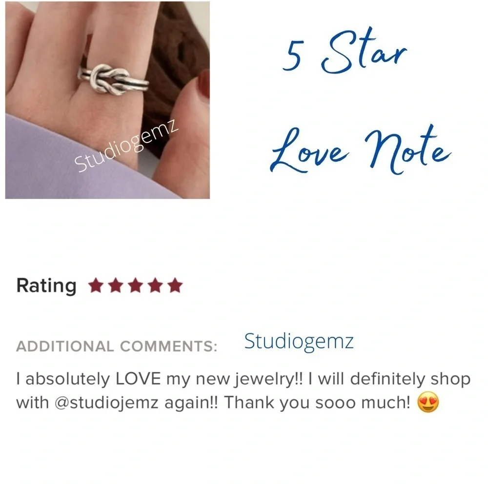 New Minimalist Sterling Silver Twist Knot Ring